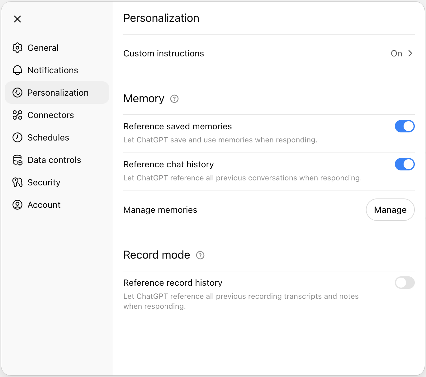 ChatGPT builds a memory that it can reference in later chats.